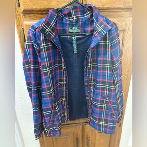 Lauren by Ralph Lauren active wear plaid bomber jacket